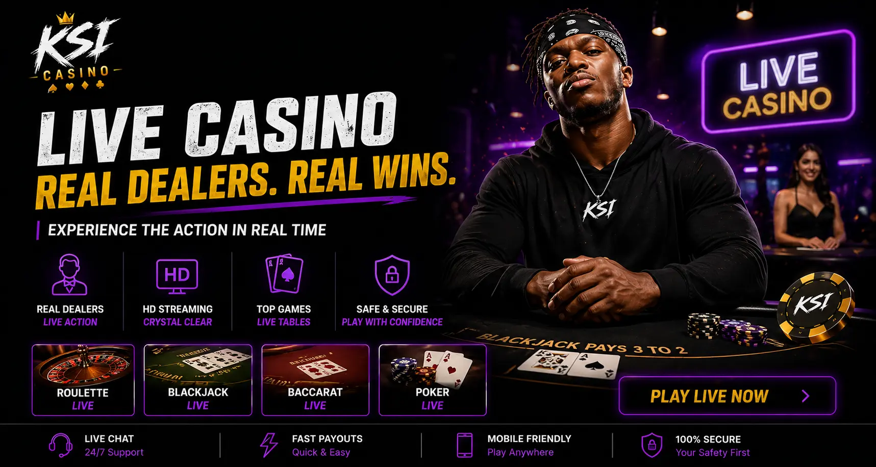 KSI Casino live games